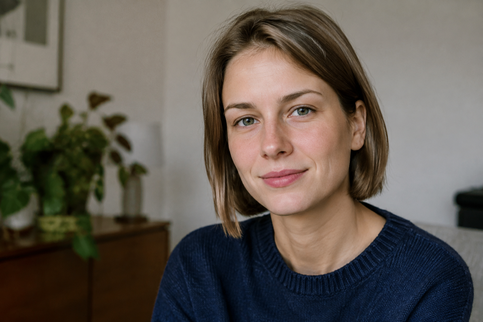 Cheveux courts fins lisses reposant naturellement